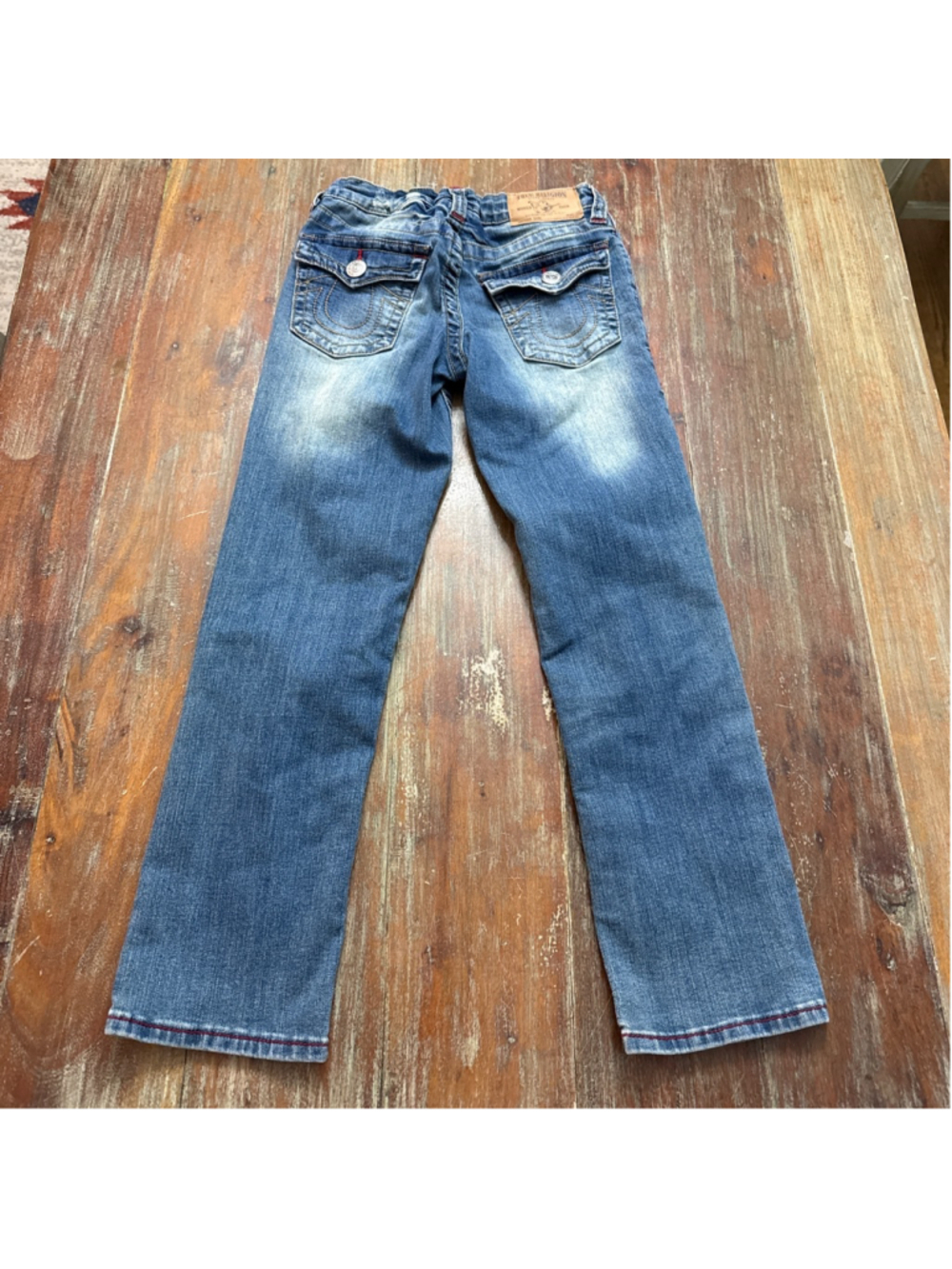 True Religion Boys Blue Slim Straight Jeans Size 8